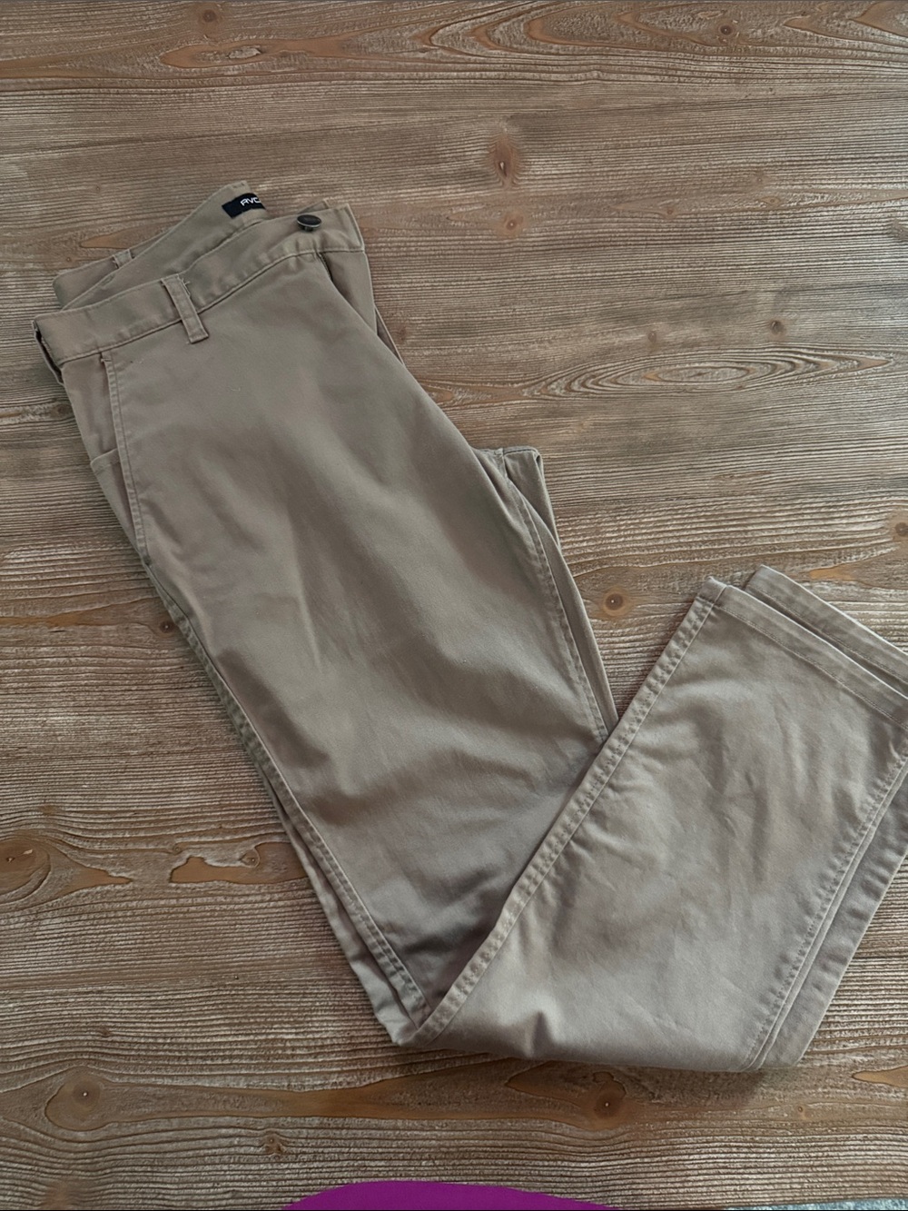 RVCA Men's Week-End Fit Tan Chino Pants